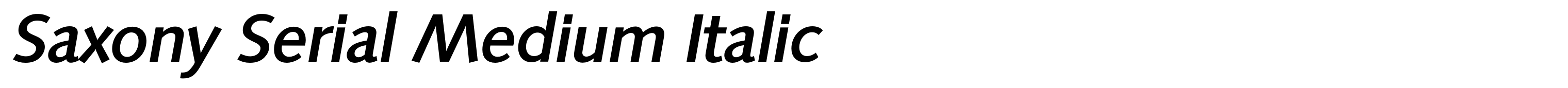 Saxony Serial Medium Italic